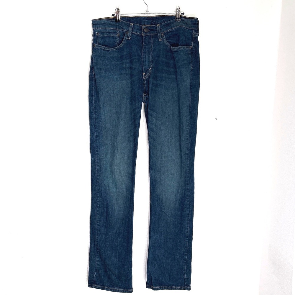 Levis 514 Straight Fit Mens Dark Wash Blue Denim Jeans W34 L34 00514-0403